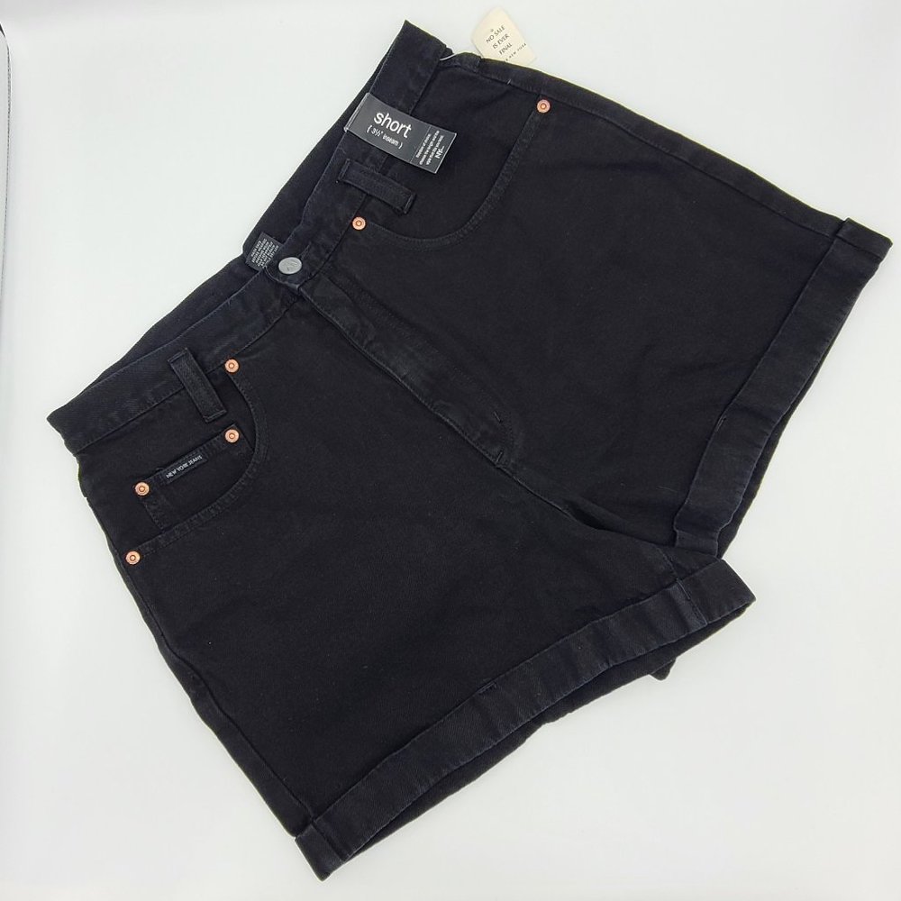 Lerner New York & Company Black Jean Shorts 3.5"